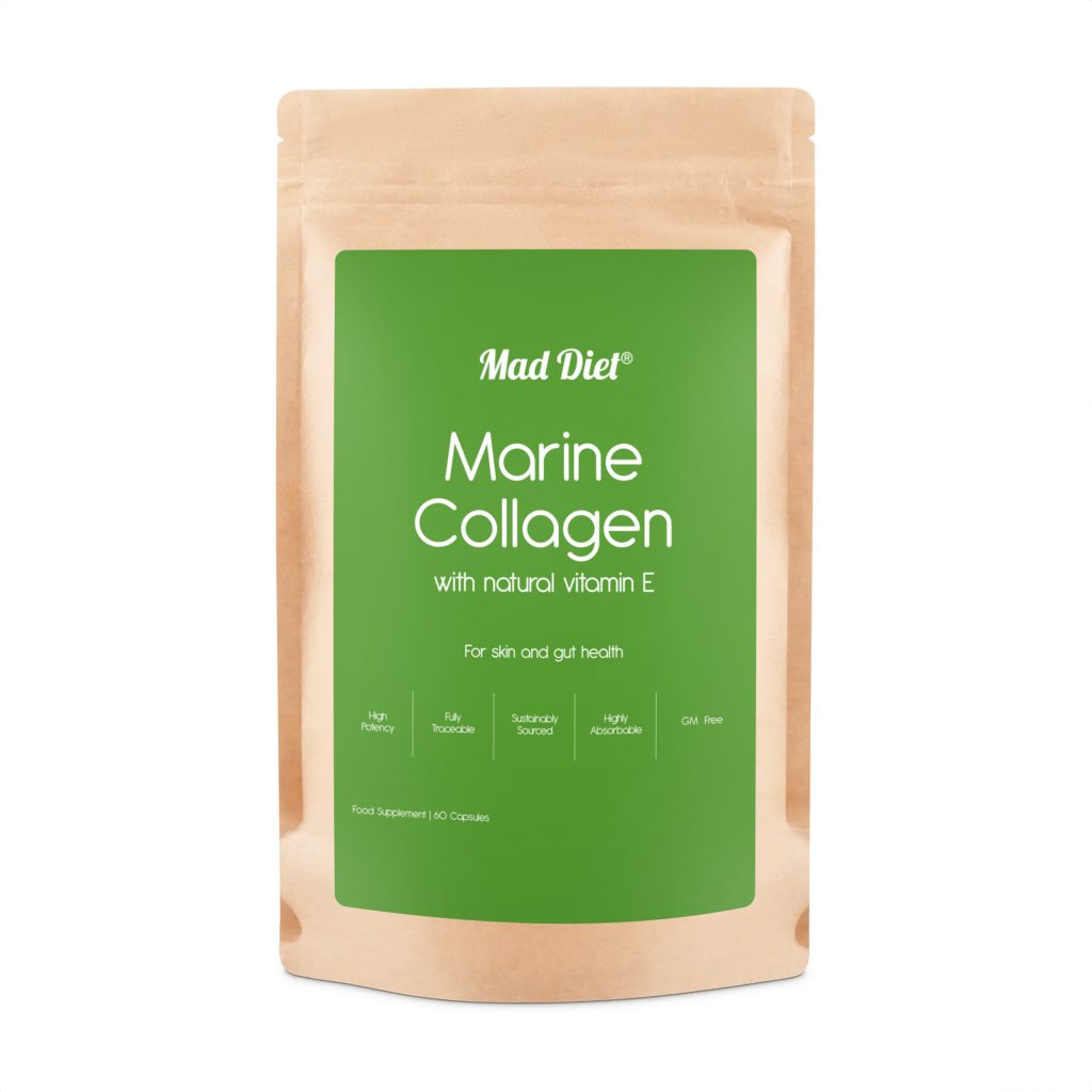Marine Collagen & Natural Vitamin E Gut Health 60 Capsules Mad Diet