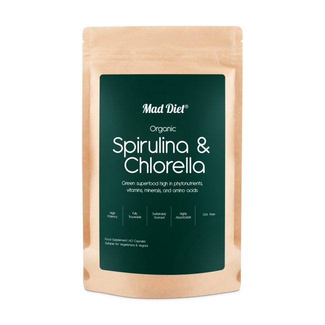 Organic Spirulina & Chlorella - Detox - 60 Capsules