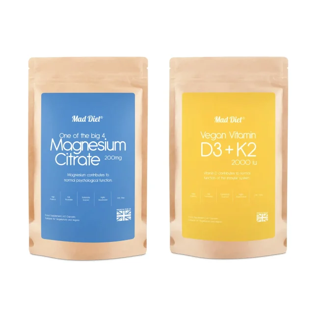 Magnesium & Vitamin D3+K2 Bundle - 2 months supply